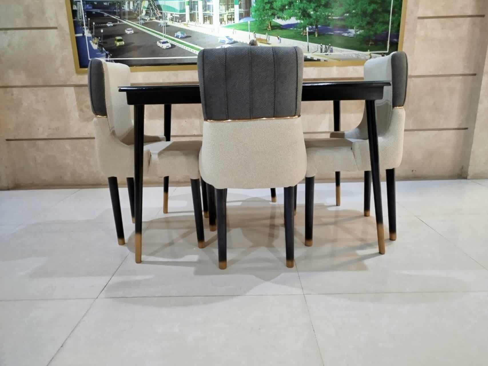 میز و صندلی غذاخوری چستر نواری 4 نفره